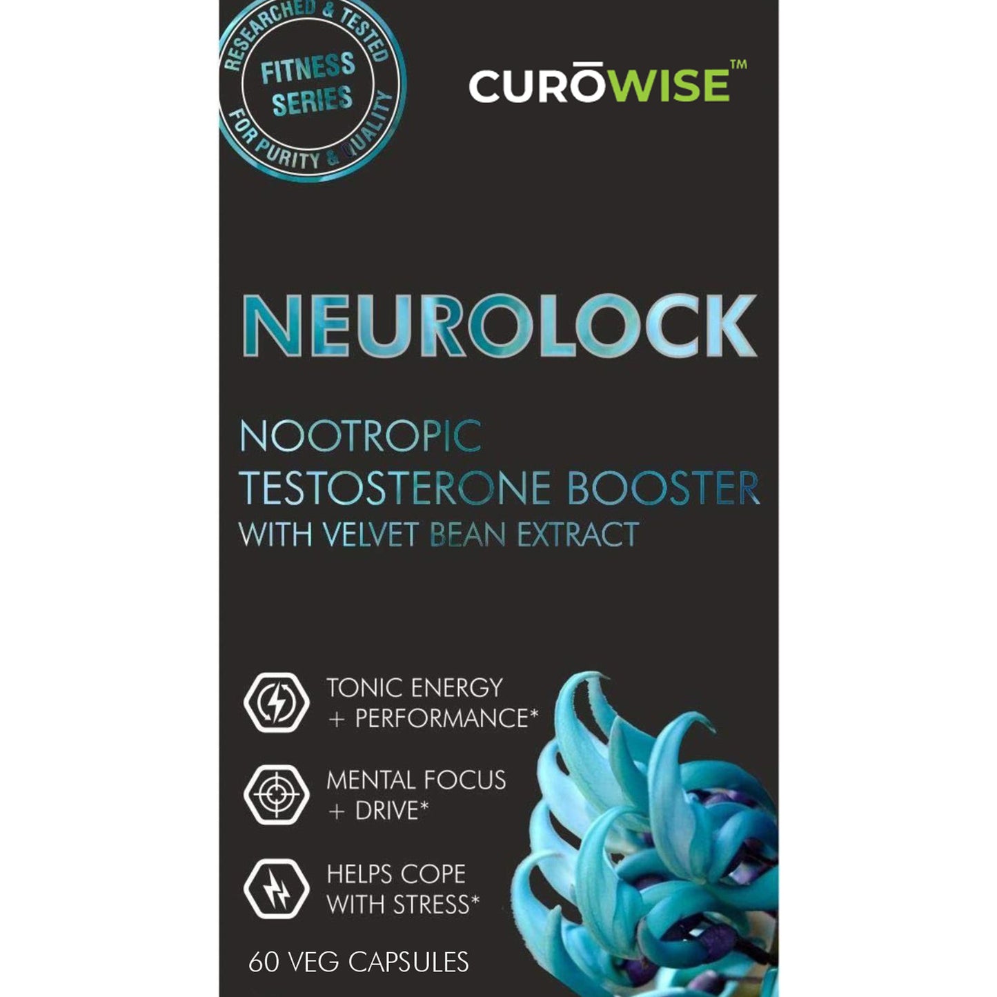 CUROWISE - Neurolock Natural & Herbal Health Supplement Support Daily Energy and Promotes Mental Health - 60 Capsules