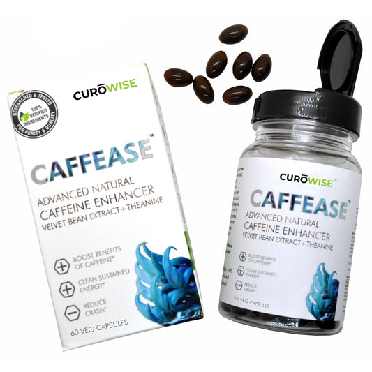 Advanced Natural Caffeine Enhancer -Velvet Bean Extract+Theanine- Boost Caffeine Benefits, Clean Sustained Energy & Reduce Crash- 60 softgels